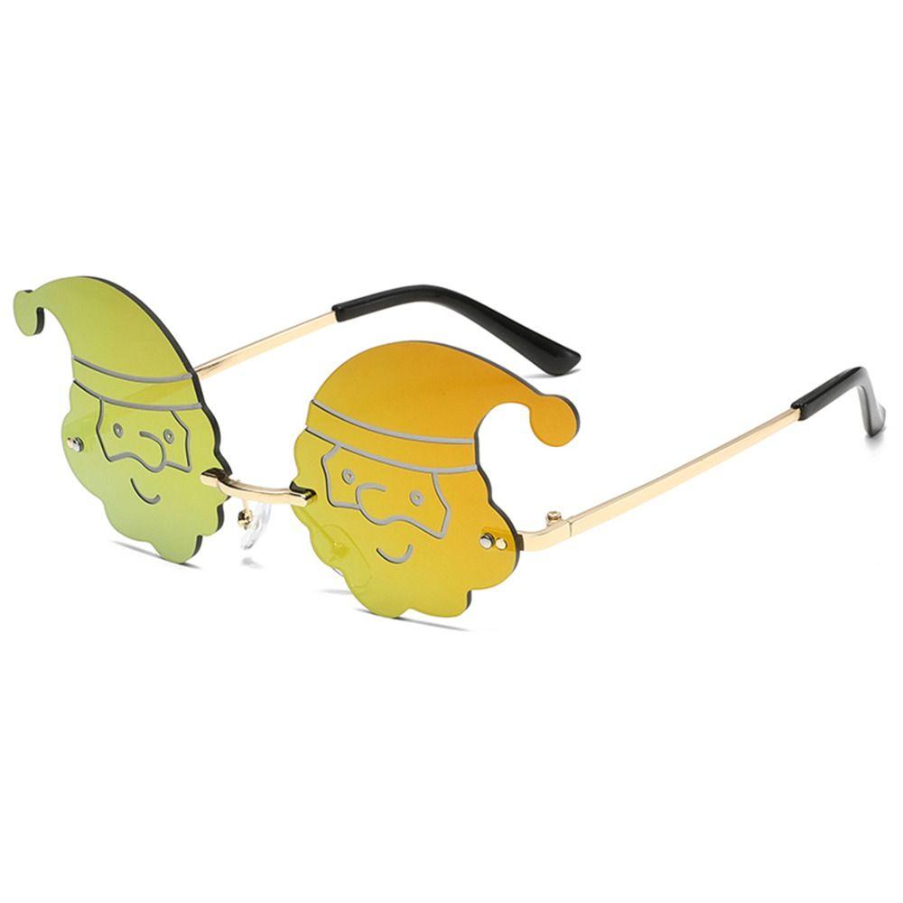 

Очки в форме Санта-Клауса для женщин и мужчин, модные металлические солнцезащитные очки, рождественские солнцезащитные очки, рождественские украшения, аксессуары