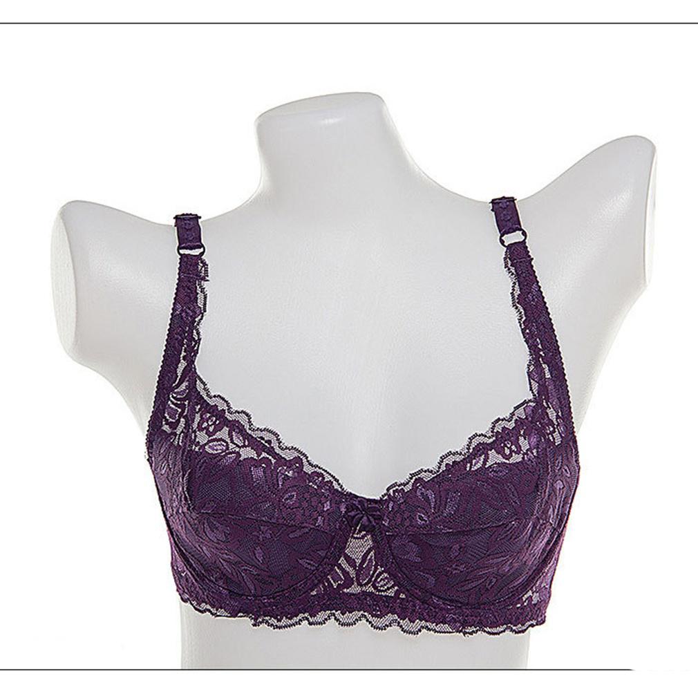 Luxury Women Charming Sexy Bra Lace Mesh Ultra-Thin Bra