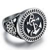 2026 European and American Fashion Anchor Ring, Domineering Men's Cast Titanium Steel Ring Jewelry