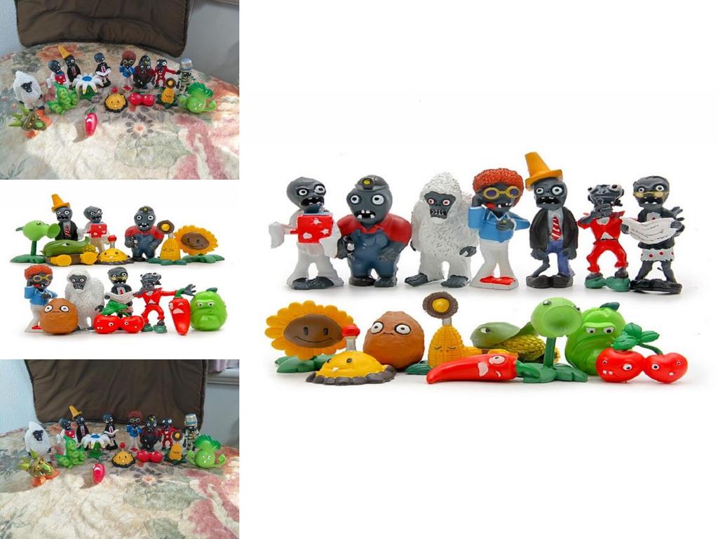 Premium Quality 16pcs Set Of New Plants Vs. Zombies Pvc Anime Action Figures For Kids