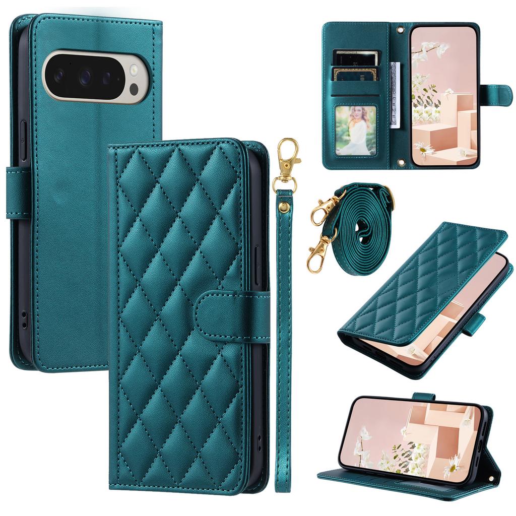 Crossbody Leder Geldbörse Kartenfach Hülle für Google Pixel 10 9 Pro XL 9A 8A 8Pro 7 Pixel8 Pixel7 Lanyard Tasche Klappständer Hülle