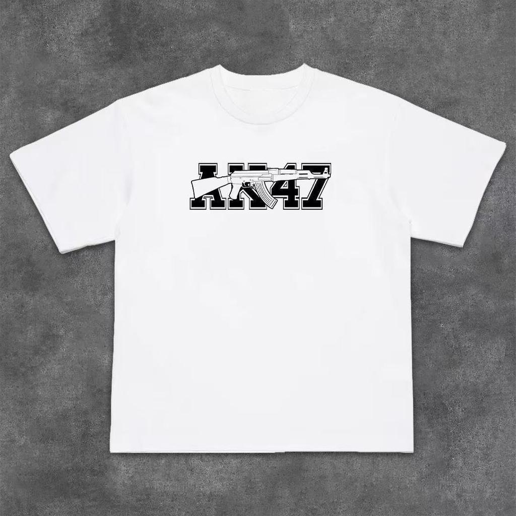 Mens SpringSummer Fashion Casual Unique Design Pattern Printed Cotton Round Neck Short Sleeve Personalized Tshirt