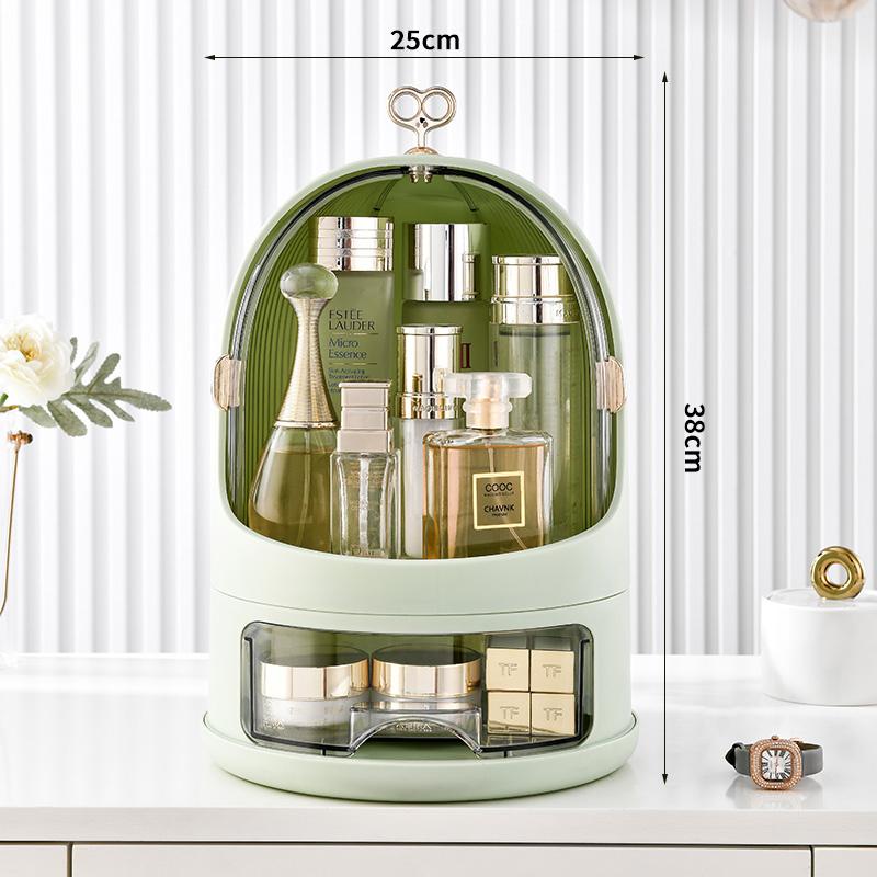 

Large Capacity Cosmetics Organizer Makeup Storage Box Dormitory Desktop Dustproof Powder Storage Box Luxury Dressing Table Rack