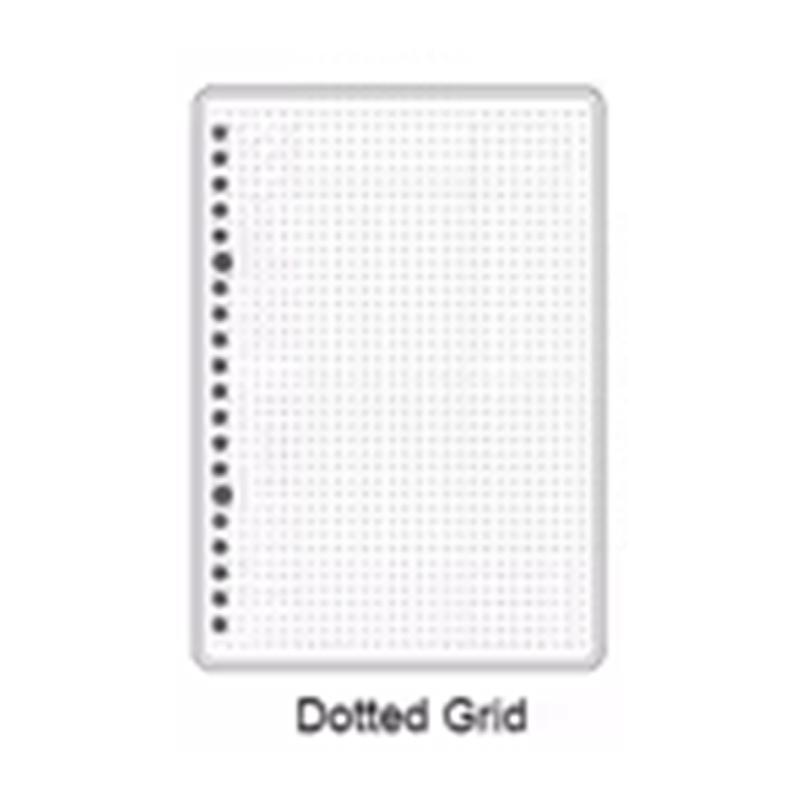 A5/B5 Loose-Leaf Notebook-60 Sheets Transparent PP Cover with Metal Rings Easy Refillable School & Office Supplies