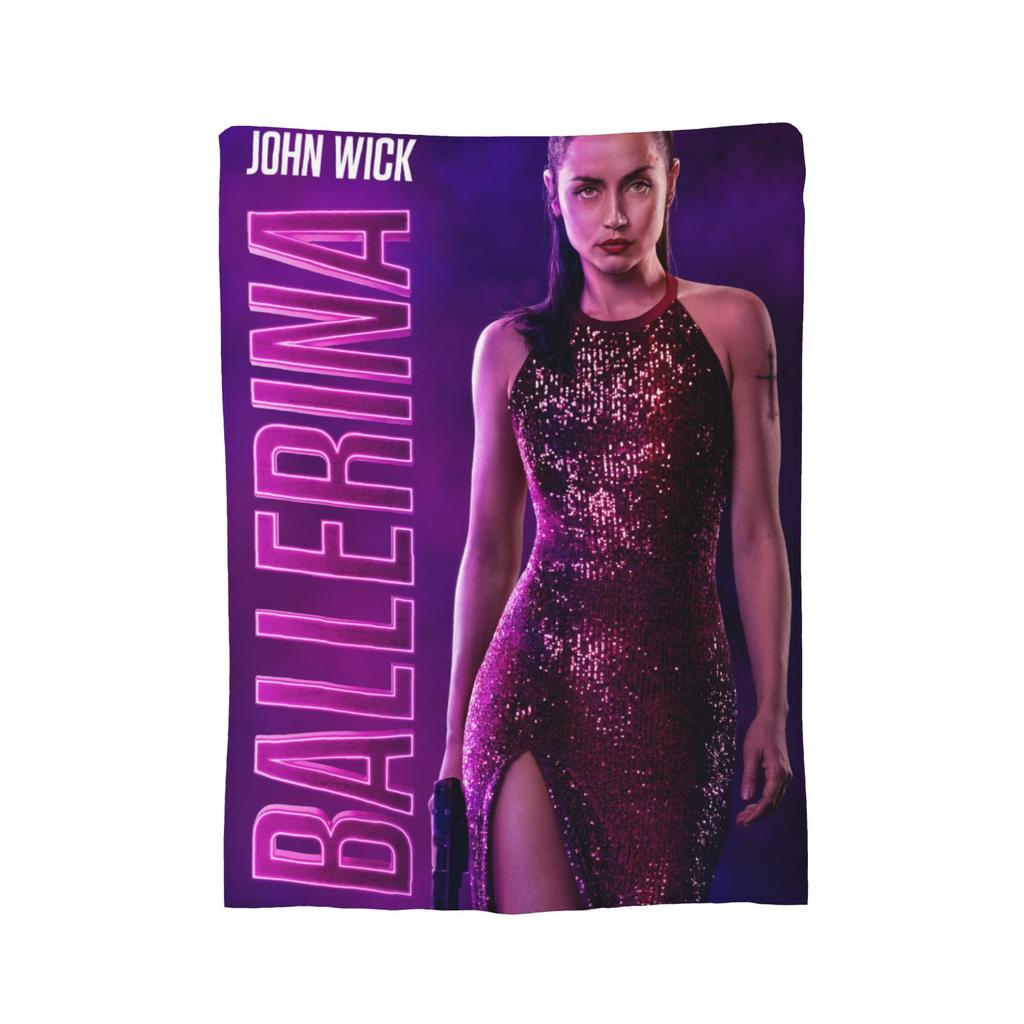 From the World of John Wick Ballerina Blanket Flannel Winter Breathable Soft Throw Blanket for Sofa Car Bedding Throws