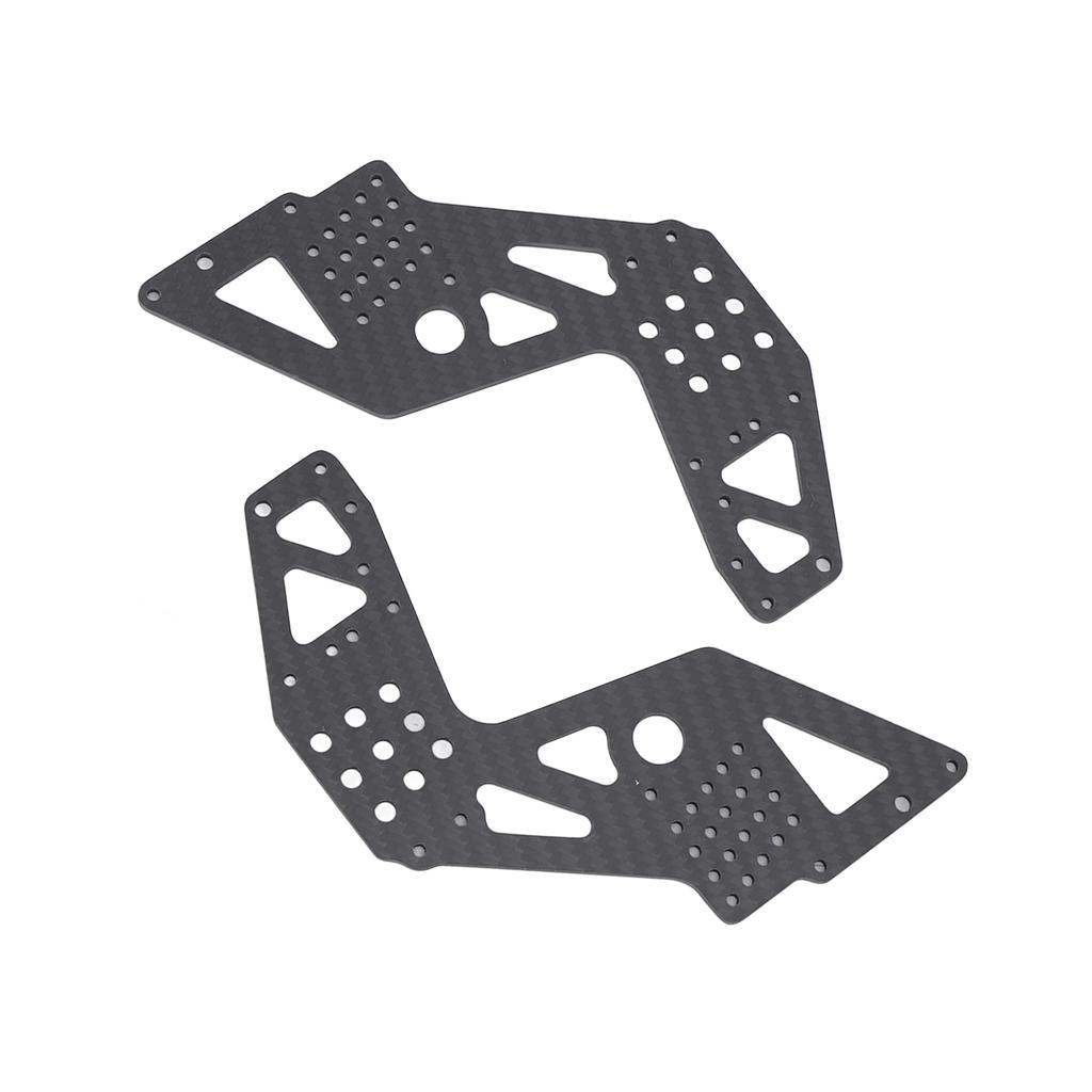 2Pcs Chassis Side Panels Black Strong Protection Lightweight Carbon Fiber for Losi 1:8 LMT 4WD Solid Axle RC Off Road Vehicles