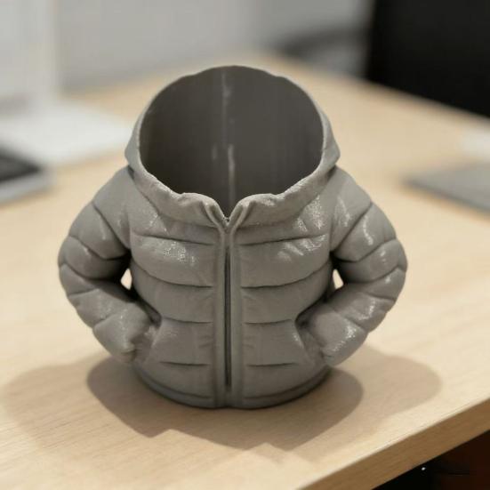 Down Jacket Pen Holder Desk Organizer Compact Storage Box for Pens Pencils Markers Creative Classroom Desk Accessory Student Gift