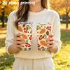 Car Tumbler 591ml Autumn Maple Leaf Elements Straw Cup Metal Drink Mug Straight Tumbler Tumbler With Lid Portable Tumbler