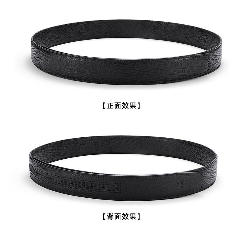 Men'S Belt Automatic Buckle Water Ripple Leather Belt Business Gift Print Belt First Layer Cowhide