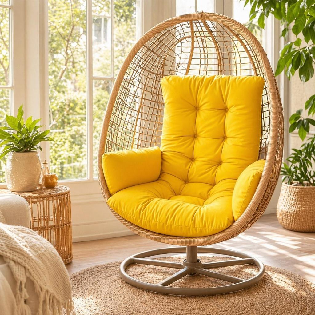 Swing Chair Cushion Egg for Outdoor Patio Hanging Garden