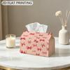 2D Flat, 1pc Valentine'S Day Pink Bow Paper Towel Box - Lightweight Portable Rectangular Tissue Dispenser for Home, Car, Travel, Office - Compact Tiss