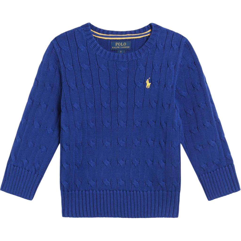 Polo Ralph Lauren Embroidered Logo Crew Neck Long Sleeve Knit Sweater Slim Fit Kids sweater 323702674-080