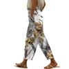 Women's fashion printed drawstring pocket elastic waist casual pants