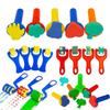 Children DIY Graffiti Sponge Brush Set Drawing Toys Broom Shaped Seal Sponge Brush Art Brush Enlightenment Puzzle Gift Kids Toys