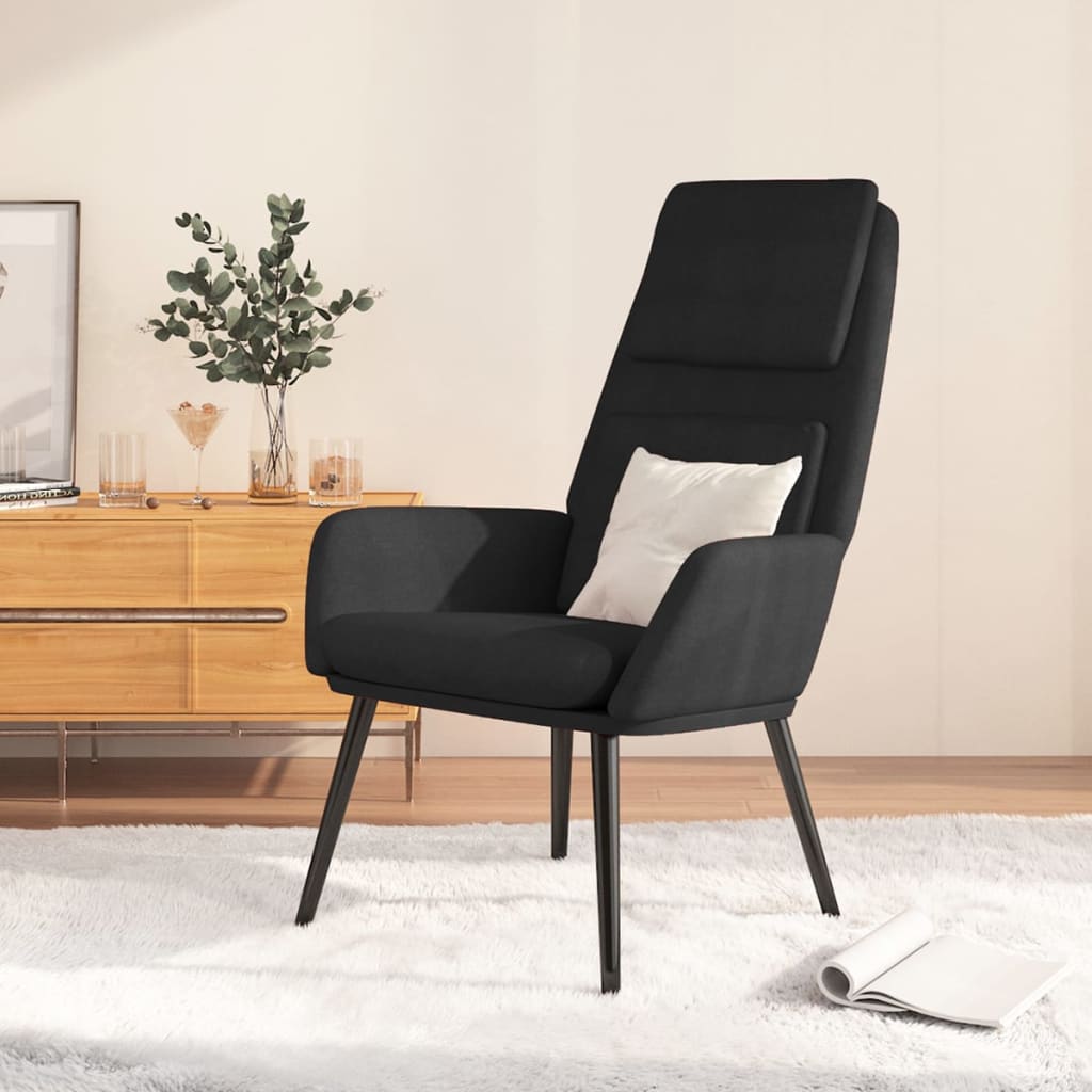 Relax Armchair Black Fabric
