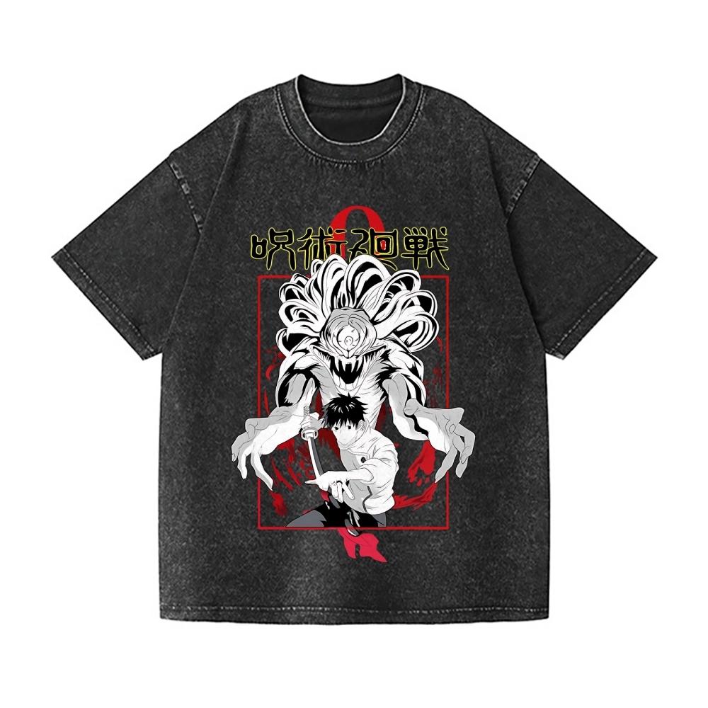 

Jujutsu Kaisen Orimoto Rika Vintage Wash Design T-Shirt High-quality Streetwear Is Suitable for Both Summer Men Women M