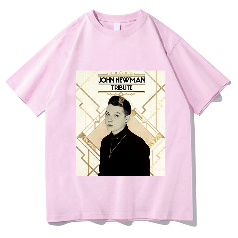 John NewUnisex Love Me Again Tour 2026 T-Shirt Sommer Kurzarm Rundhals Unisexs T-Shirt Streetwear Hip Hop Sänger Grafik Y2K Shirt