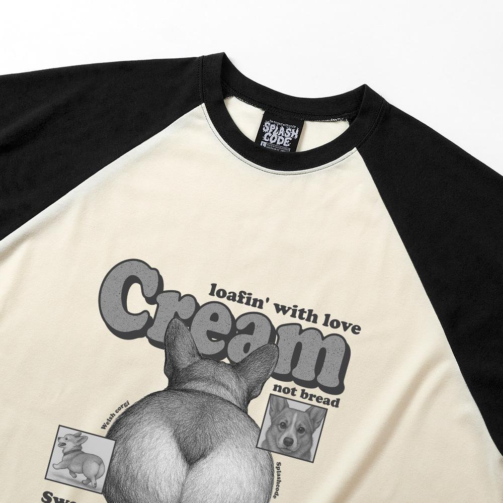 Seupeullaesikodeu Raglan Long Sleeve Cream - Cream Bread