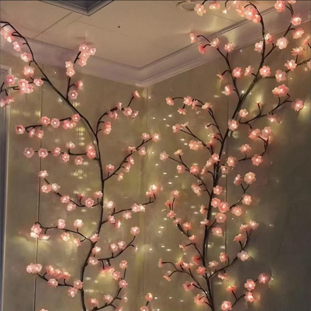 Bendable LED Butterfly Flower Vine Lights for Romantic Indoor Decor