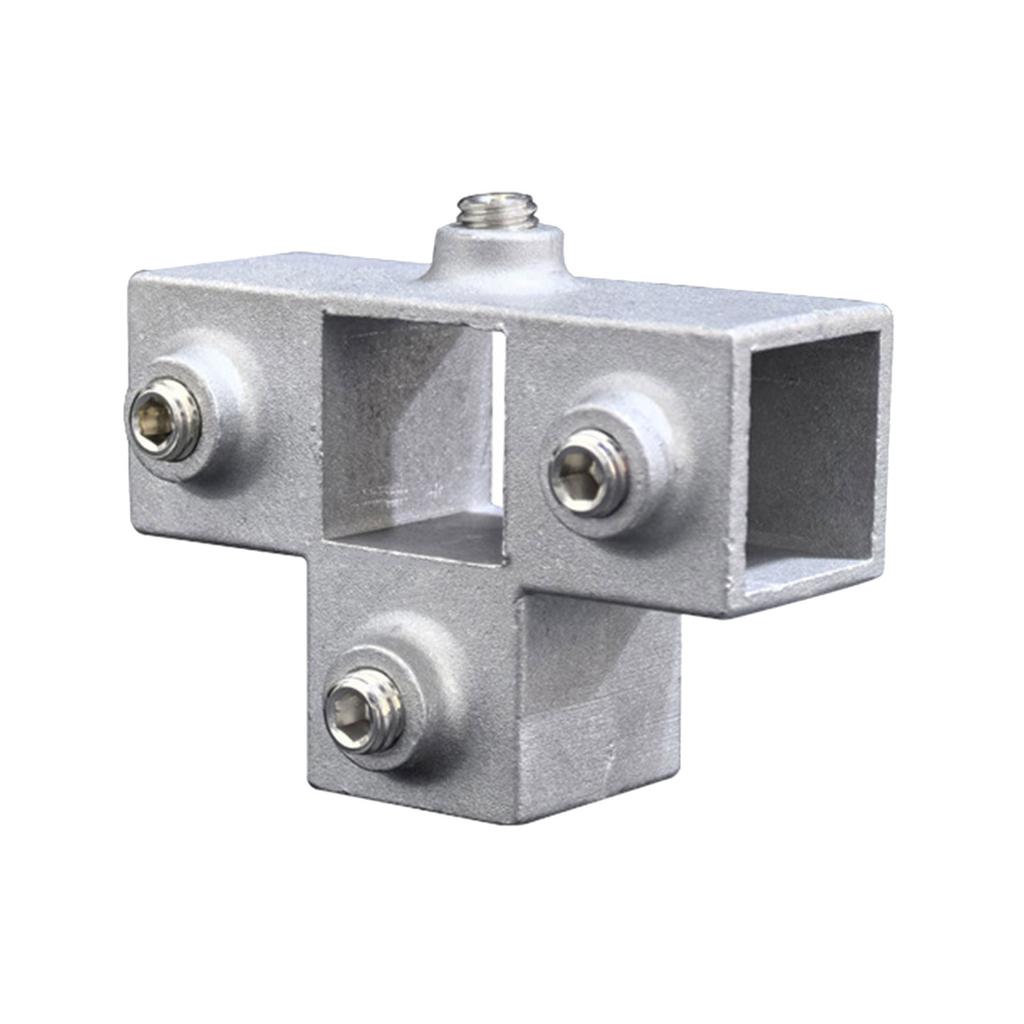 Conector de Tubo Quadrado de Liga de Alumínio Conexão de Reposição Fixador Junta Fixa Cotovelo de 3 Vias Acessório de Tubo Fácil de Instalar