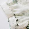Pasite Summer New Chinese Style Printed Tie-Waist Lapel Shirt Dress