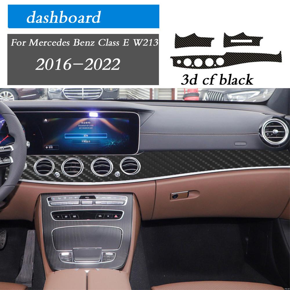 Car-Styling 5D Carbon Fiber Car Interior Center Console Color Change Molding Sticker Decals For Mercedes E Class W213 2016-