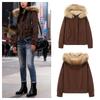 Wind Autumn New Product Simple Wind Warm Removable Fur Collar Short Jacket