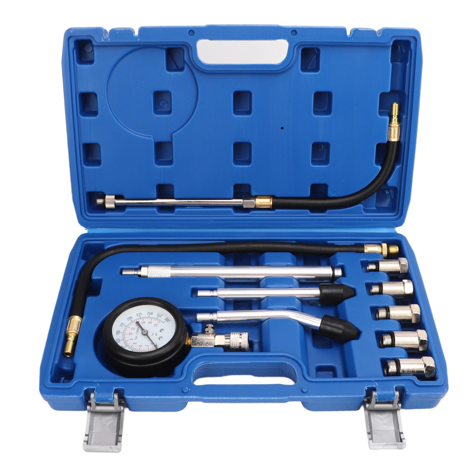 

17pcs Cylinder Compression Tester Kit 0‑300PSI Engine Uvinersal Cylinder Pressure Detection Digital Gauge
