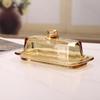 Glass Butter Dish Lid Included Elegant Plate for Butter Storage and Snacks Serving Practical Kitchen Tool