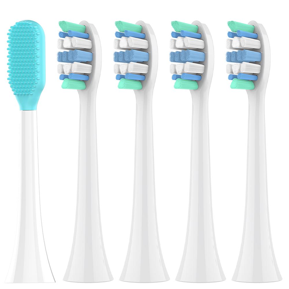 

4 Pack Replacement Brush Heads and Multifunctional Toothbrush Head Set, Compatible with Philips Sonicare Electric Toothbrushes
