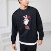 Anta Solid Color Embroidered Pattern Round Neck Skin-Friendly Long Sleeve Sweatshirt Unisex Sweatshirt Black 172248706-4