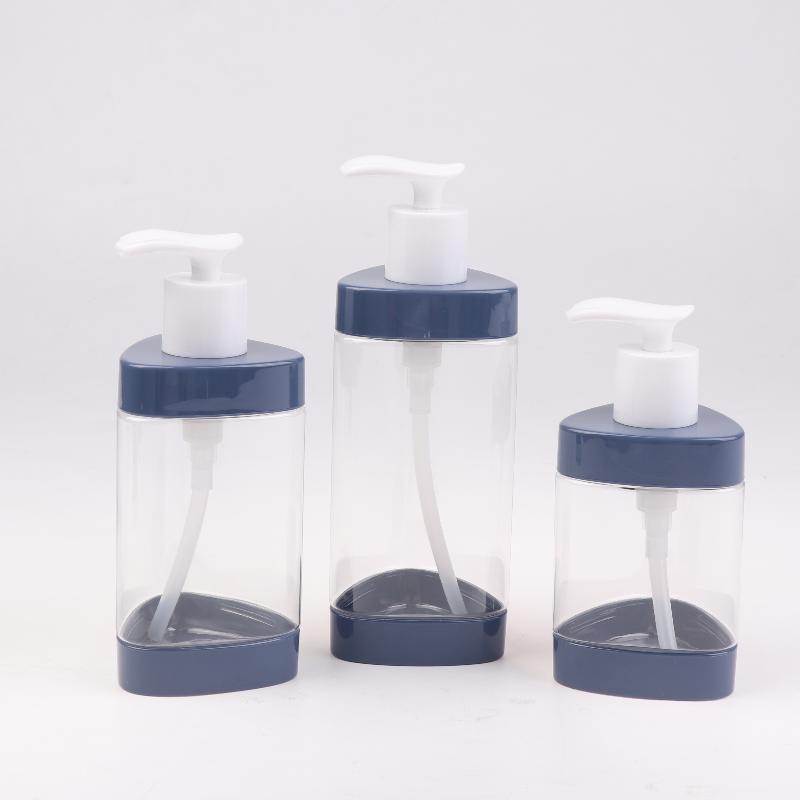 1Pcs Plastic Press Empty Shampoo Bottle High-Capacity Refillable Travel Portable Container Shower Gel Bottle Transparent