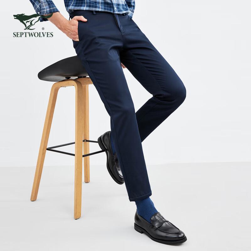 

Septwolves Men s Winter Fleece-Lined Straight Casual Pants 31A