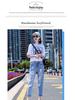 Women's 2024 Blue Ripped High Waist Straight Leg Jeans