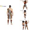 Modern European Fantasy Inspired Unisex Costume With Unique Primitive Theme Couples For
