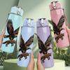 1PC Flying Eagle Bird 750ml Color Plastic Sports Water Bottle Leakproof Flip Straw Lid Suitable for Sports Office Home Use