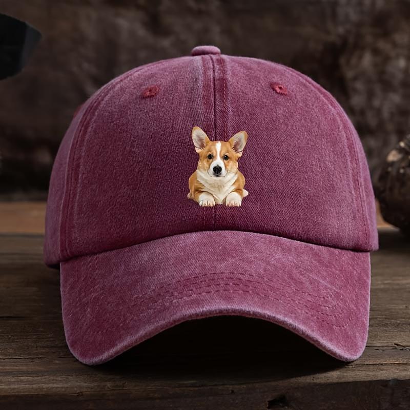 Stylish and Versatile Corgi Print Baseball Cap for Men Trendy Outdoor Duckbill HatAppropriate for Any Season