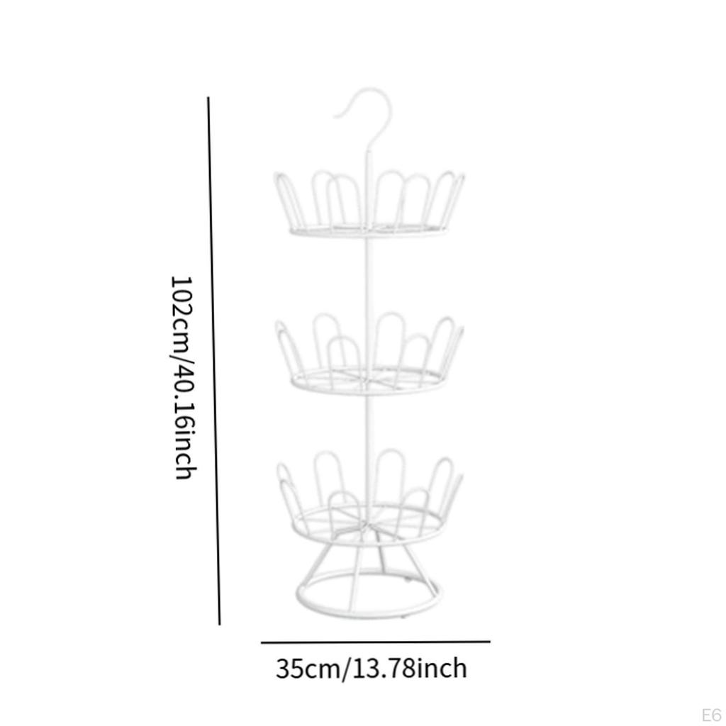 Revolving Shoe Rack Circular Practical Large Capacity Standing Rotating Organizer for Dorm