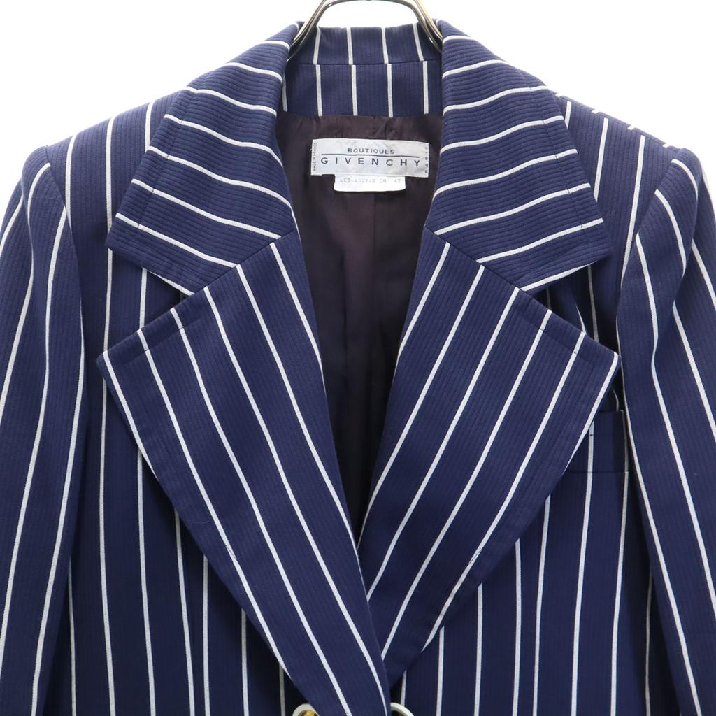Givenchy 90s Made in France Old Striped Pattern tailored jacket Setup 42 Women Used