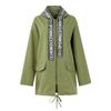 Damen-Windjacke, einfarbig, locker, lässig, Temperament, Kapuze, Mackintosh-Stoff