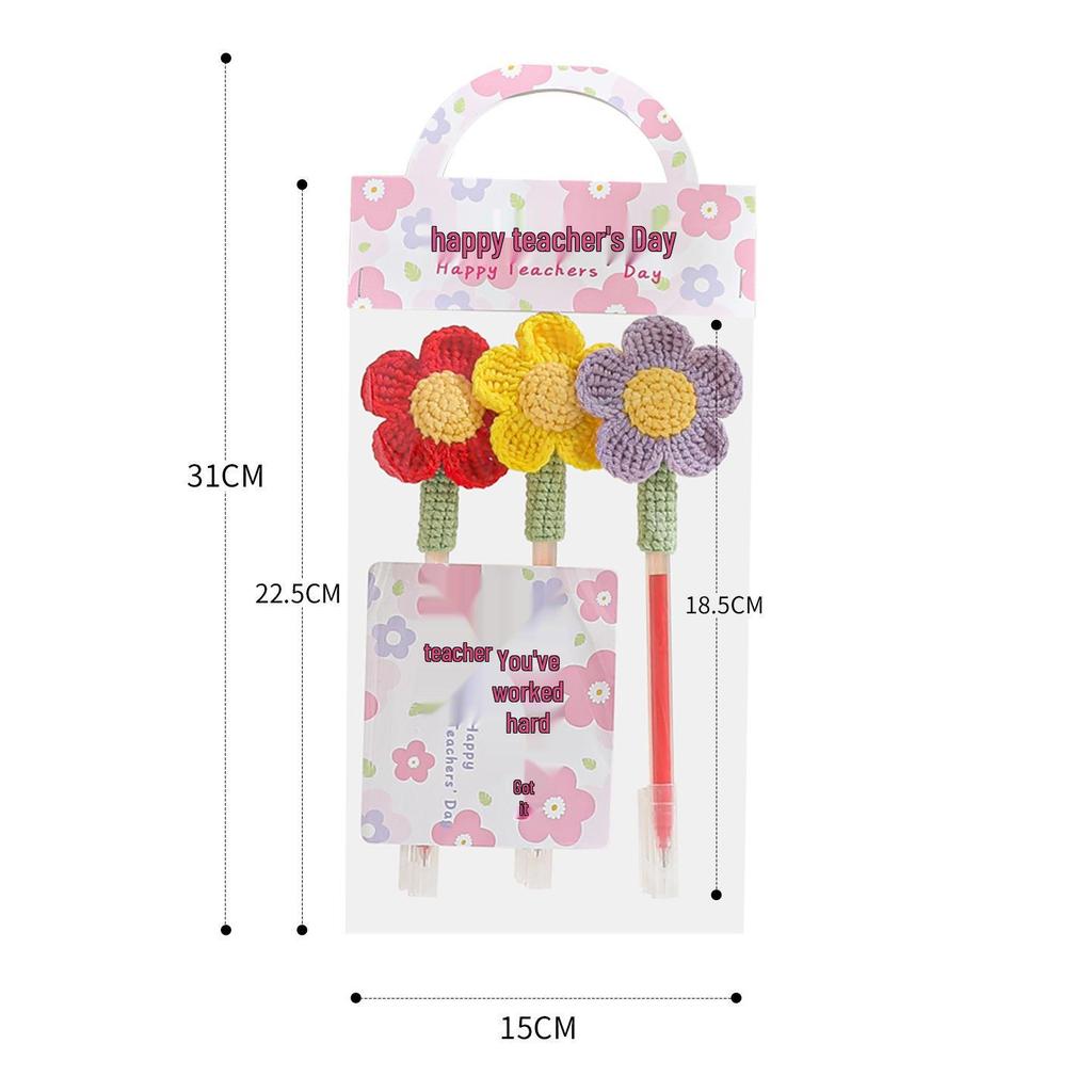 Sunflower Crochet Pen & Coaster Set – Perfect Teacher's Day Gift (2025)