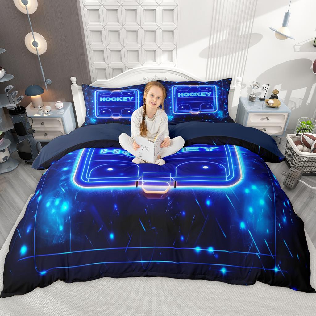 Dekbed Homewish IJshockey Voor Jongens Meisjes Sport Dekbed Set Atleet Cadeaus Bed Set