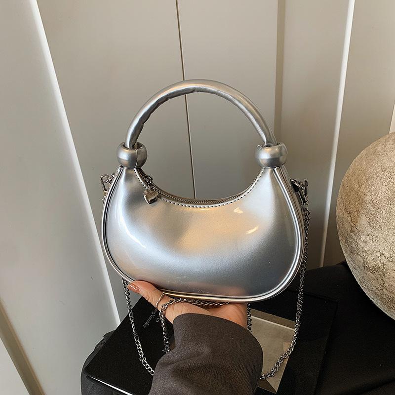 Handbag simple fashion versatile shoulder messenger bag new high-end fashion glossy bag women's bag