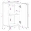 Sideboard with Door White Washed Surface 40 x 33 x 75 cm