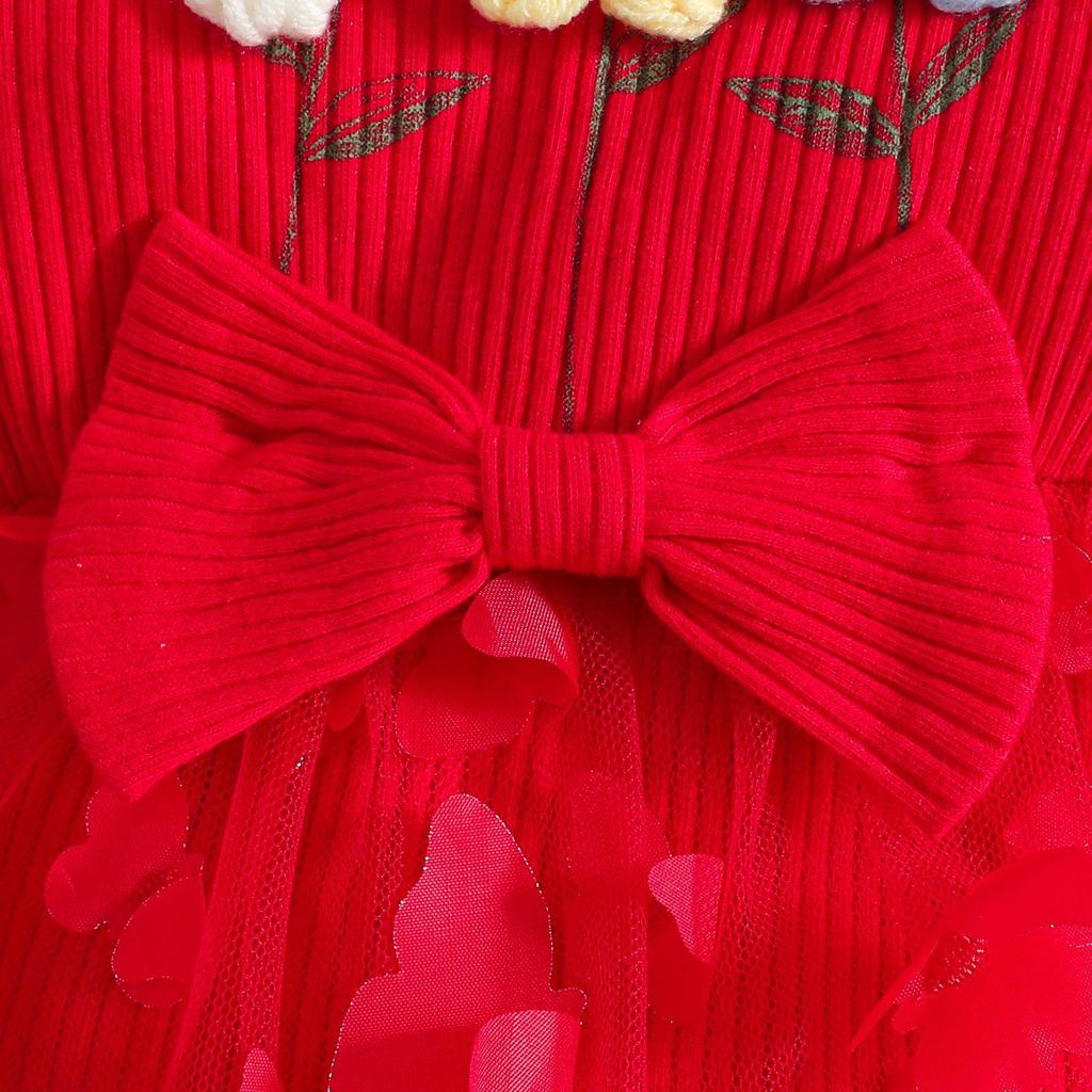 2026 Sommer Florales Baby-Kleid mit Puffärmeln & Geripptes Body-Set mit Haarreif & Schmetterlingsrock