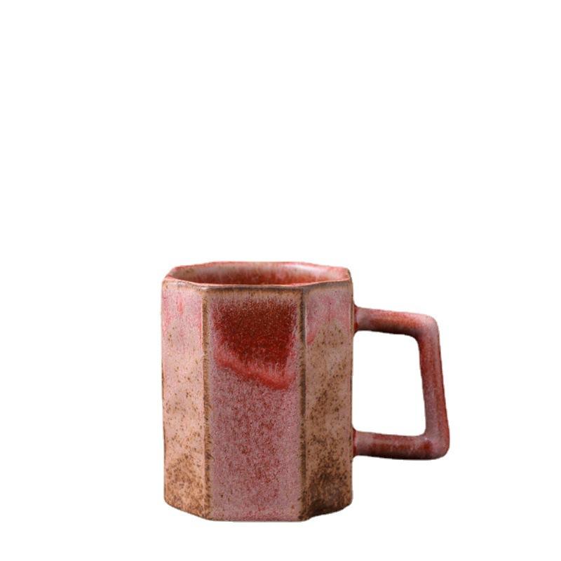 Cana din ceramică grosolană Cană de cafea japoneză Cană simplă din ceramică Retro Acasă Creativ Mic dejun Cană de apă