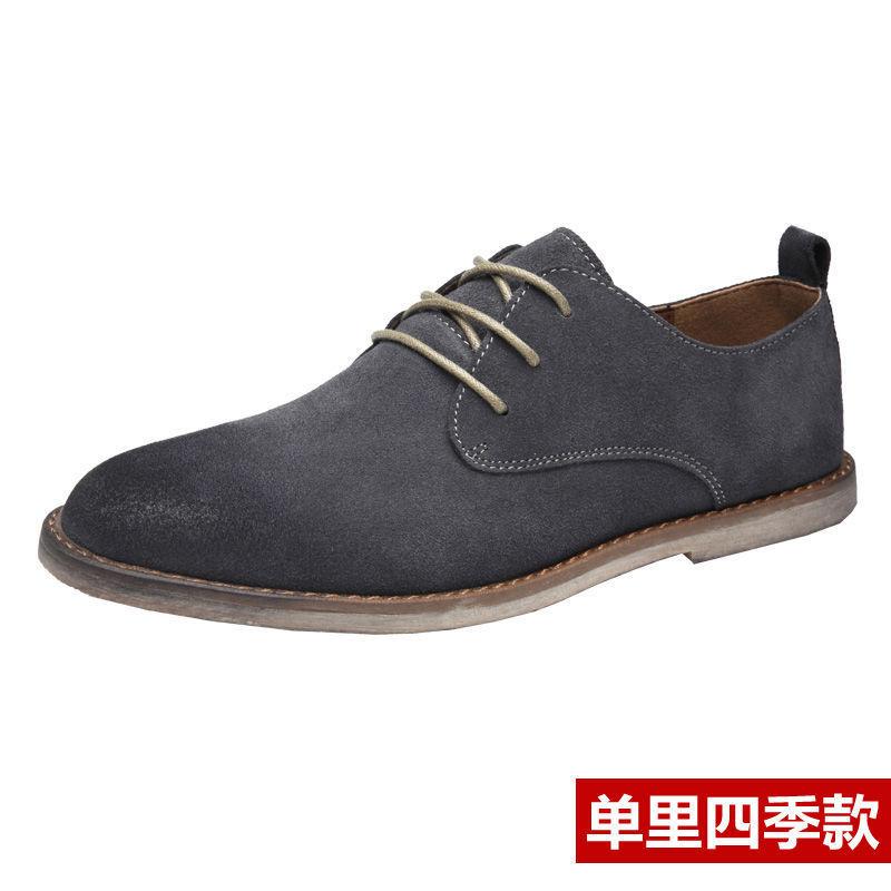 Mode Neue Echtleder Stiefel Herren Rindsleder Hohe Schuhe Britisch Retro Kurze Stiefel Männlich Werkzeug Wüstenstiefel Klassiker Rutschfeste Schuhe