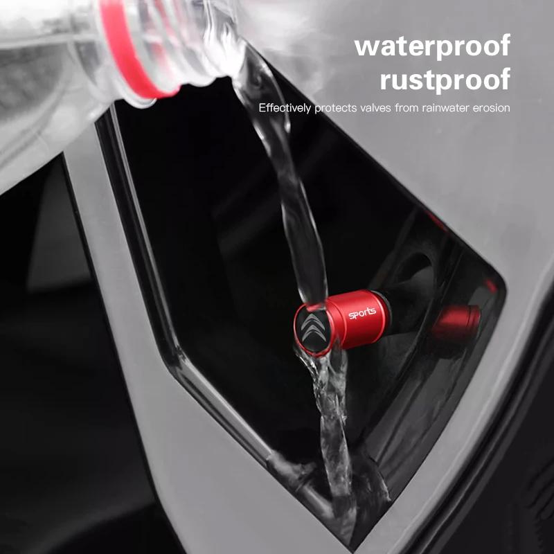 4 Stück Auto Radnabenventil 3D Metall Staubdicht Reifenventilkappe Für Citroen Celysee C6 C3 C5 C1 C2 C4 Aircross Picasso Cactus Berling