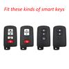 Slim Car Key Fob Case Cover Keychain For Toyota Highlander Kluger Corolla RAV4 Camry Tacoma 4Runner Sequoia Tundra Land Cruiser