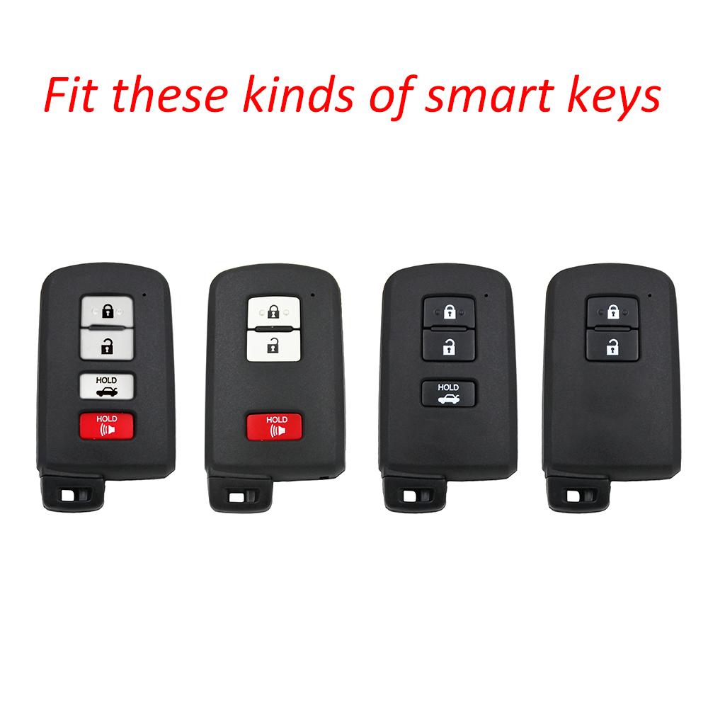 Slim Car Key Fob Case Cover Keychain For Toyota Highlander Kluger Corolla RAV4 Camry Tacoma 4Runner Sequoia Tundra Land Cruiser